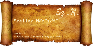 Szeiler Máté névjegykártya
