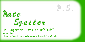 mate szeiler business card